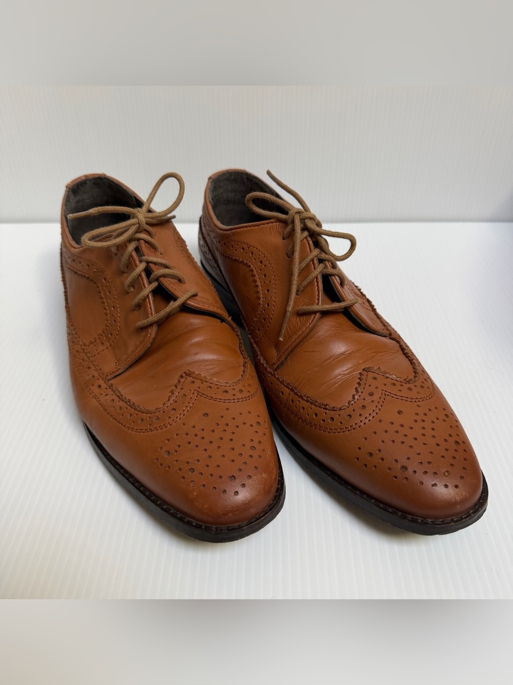 ASOS Classic Men's Tan Leather Wingtip Oxfords
